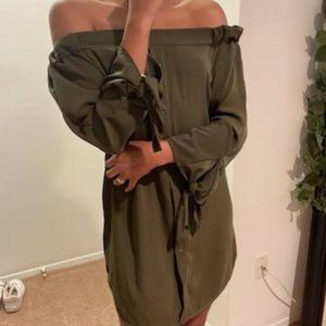 Everyday Strapless Green Dress